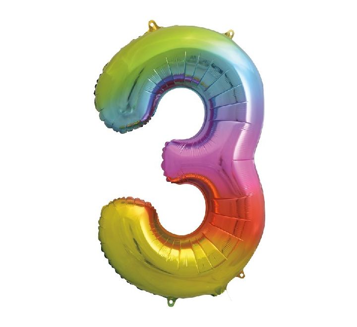 Number Balloon Rainbow - 3