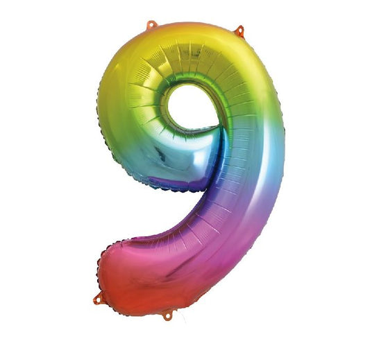 Number Balloon Rainbow - 9