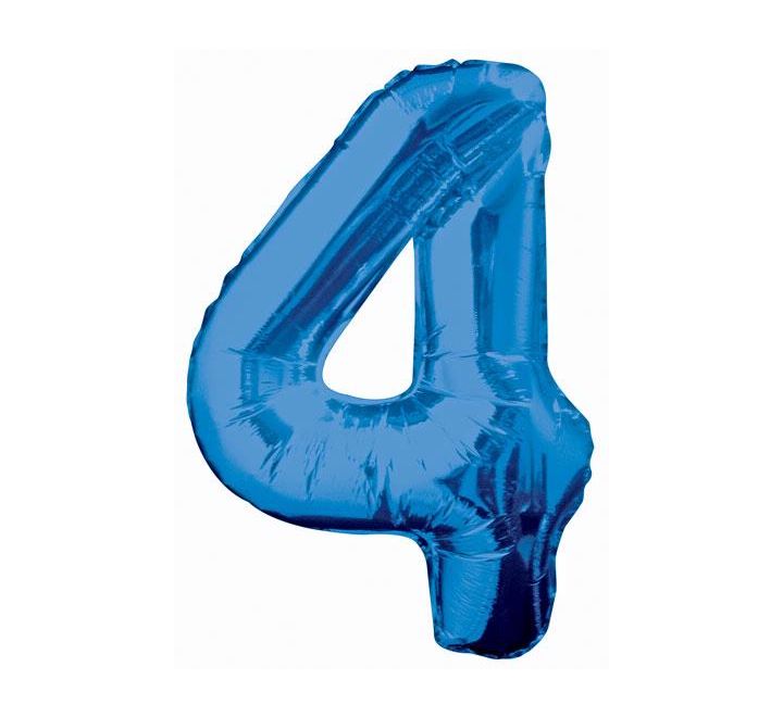 Number Balloon Blue - 4