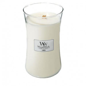 Woodwick - Large Hourglass candle - Linen