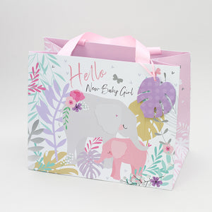 Belly Button Tote Gift Bag Elephant Pink