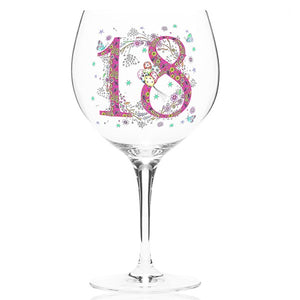 Doodleicious Wine Glass 18th