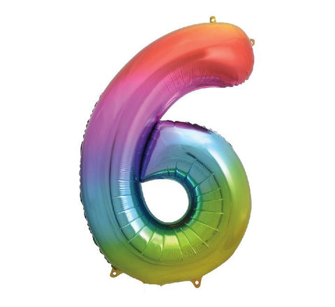 Number Balloon Rainbow - 6