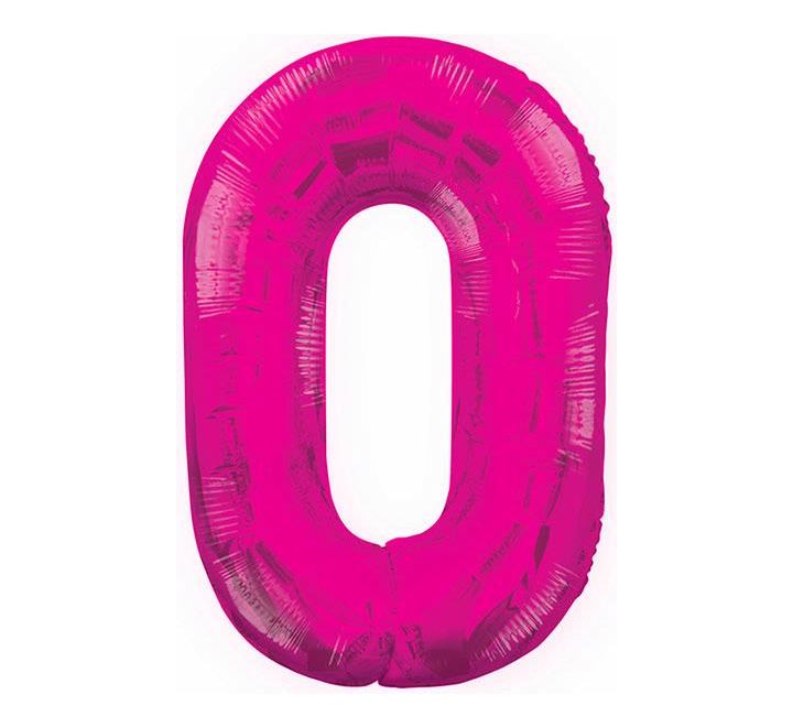 Number Balloon Pink - 0