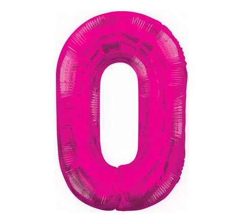 Number Balloon Pink - 0