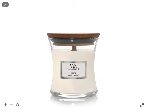 Woodwick - Mini Hourglass candle - Linen