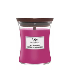 Woodwick - Medium Hourglass candle - Wild Berry & Beets