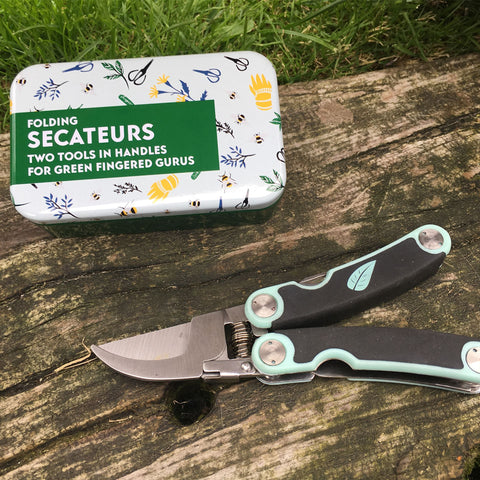 Gift In A Tin - Folding Secateurs In A Tin
