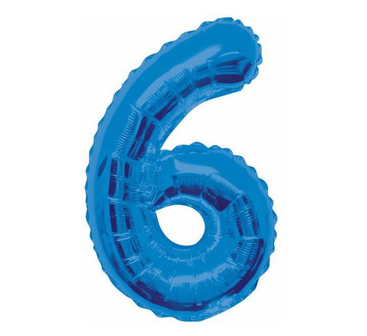 Number Balloon Blue - 6