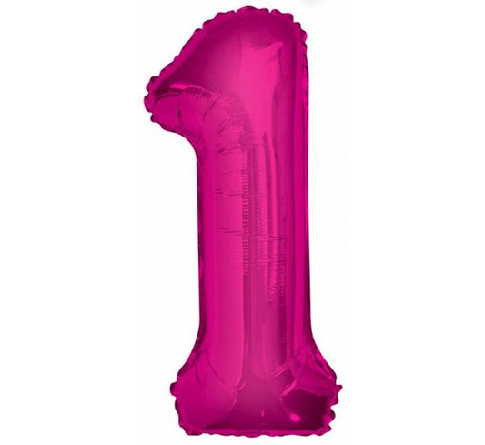 Number Balloon Pink - 1