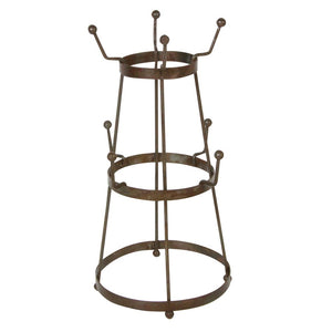 Gisela Graham Metal Mug Tree 37cm - Antiqued Brown
