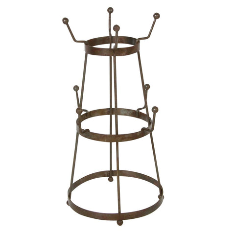 Gisela Graham Metal Mug Tree 37cm - Antiqued Brown