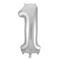 Number Balloon Silver - 1