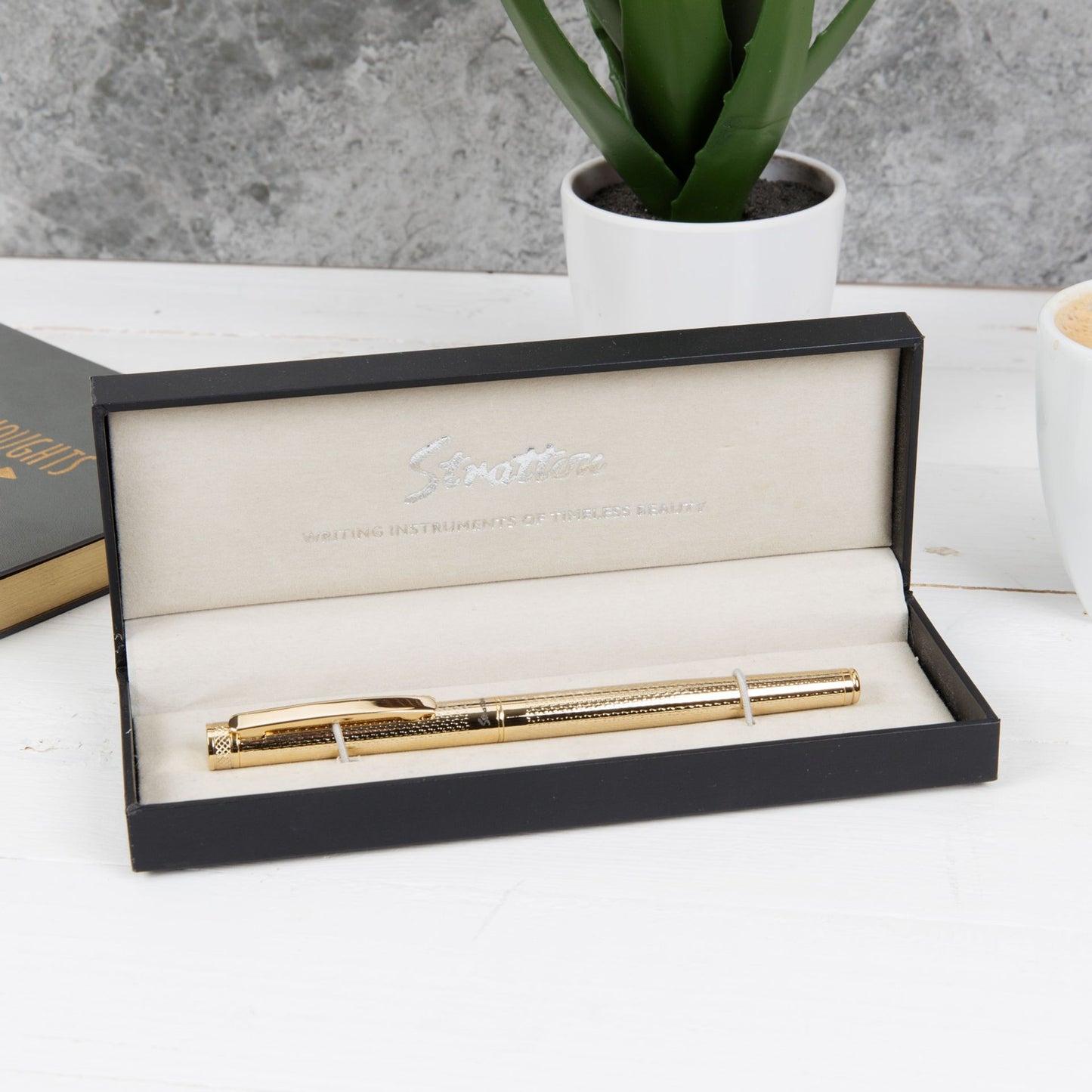 Stratton Roller Ball Pen - Gold Finish