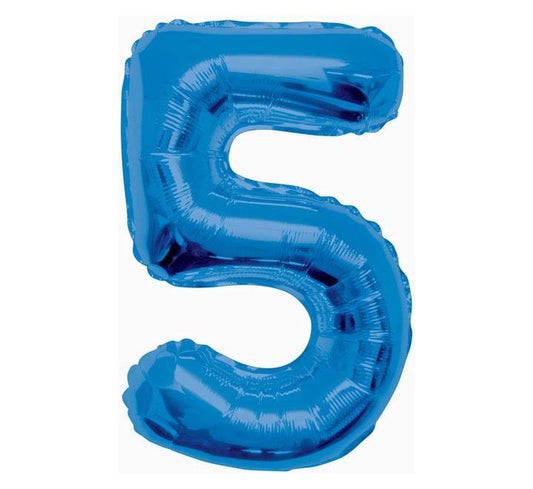 Number Balloon Blue - 5