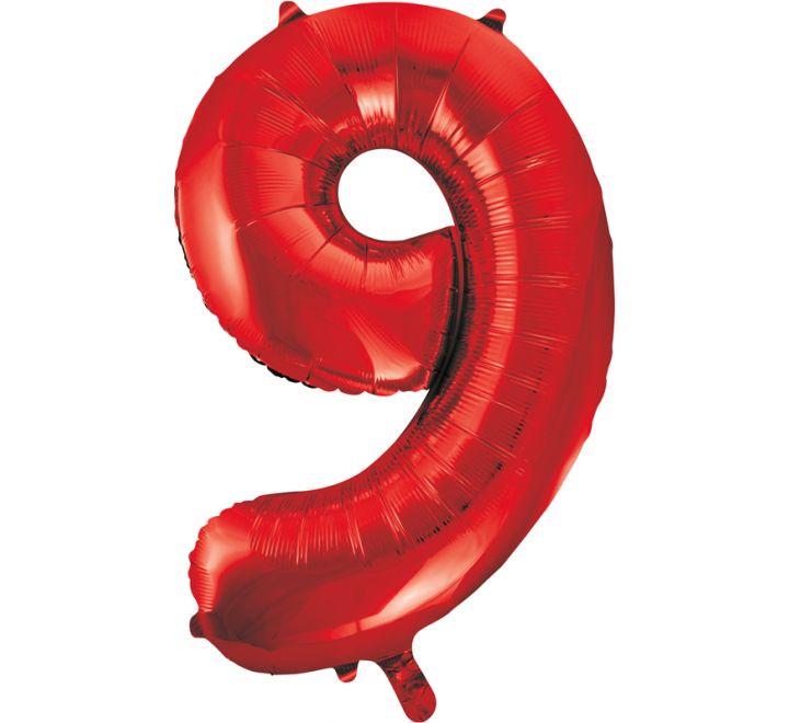 Number Balloon Red - 9