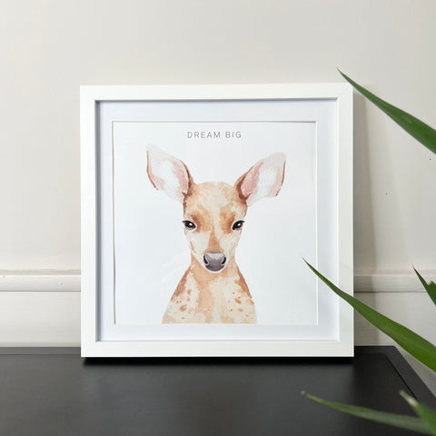 Framed Deer White