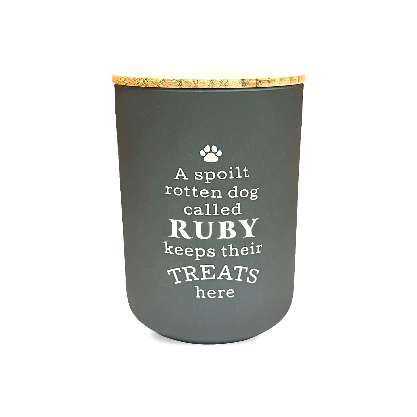 Dog Treat Jar Grey - Ruby