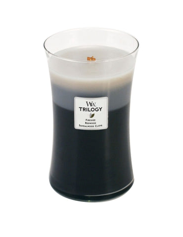 Woodwick - Large Hourglass candle - Trillogy - Warm Woods