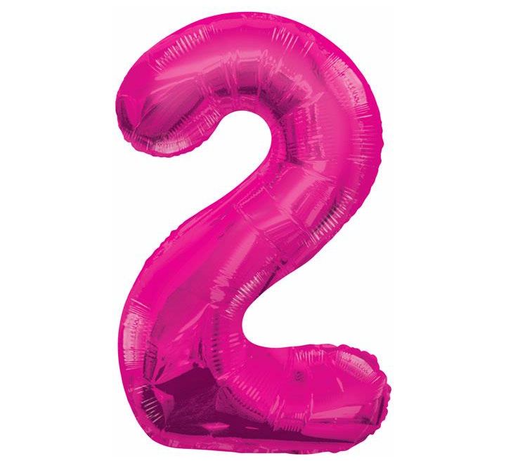 Number Balloon Pink - 2