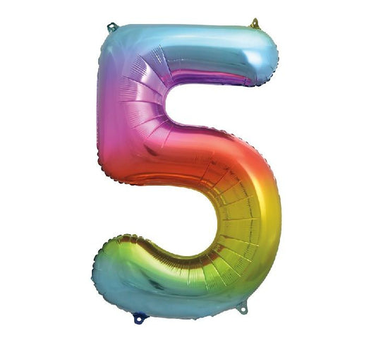 Number Balloon Rainbow - 5