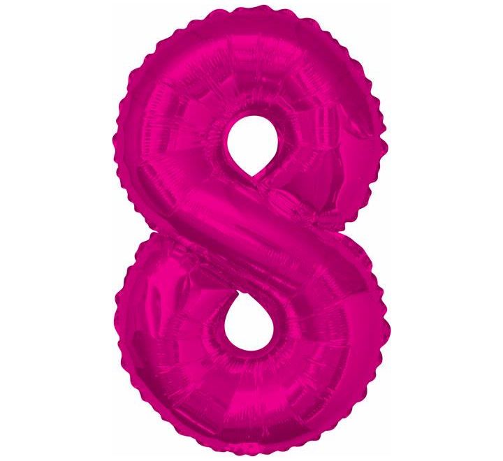 Number Balloon Pink - 8t
