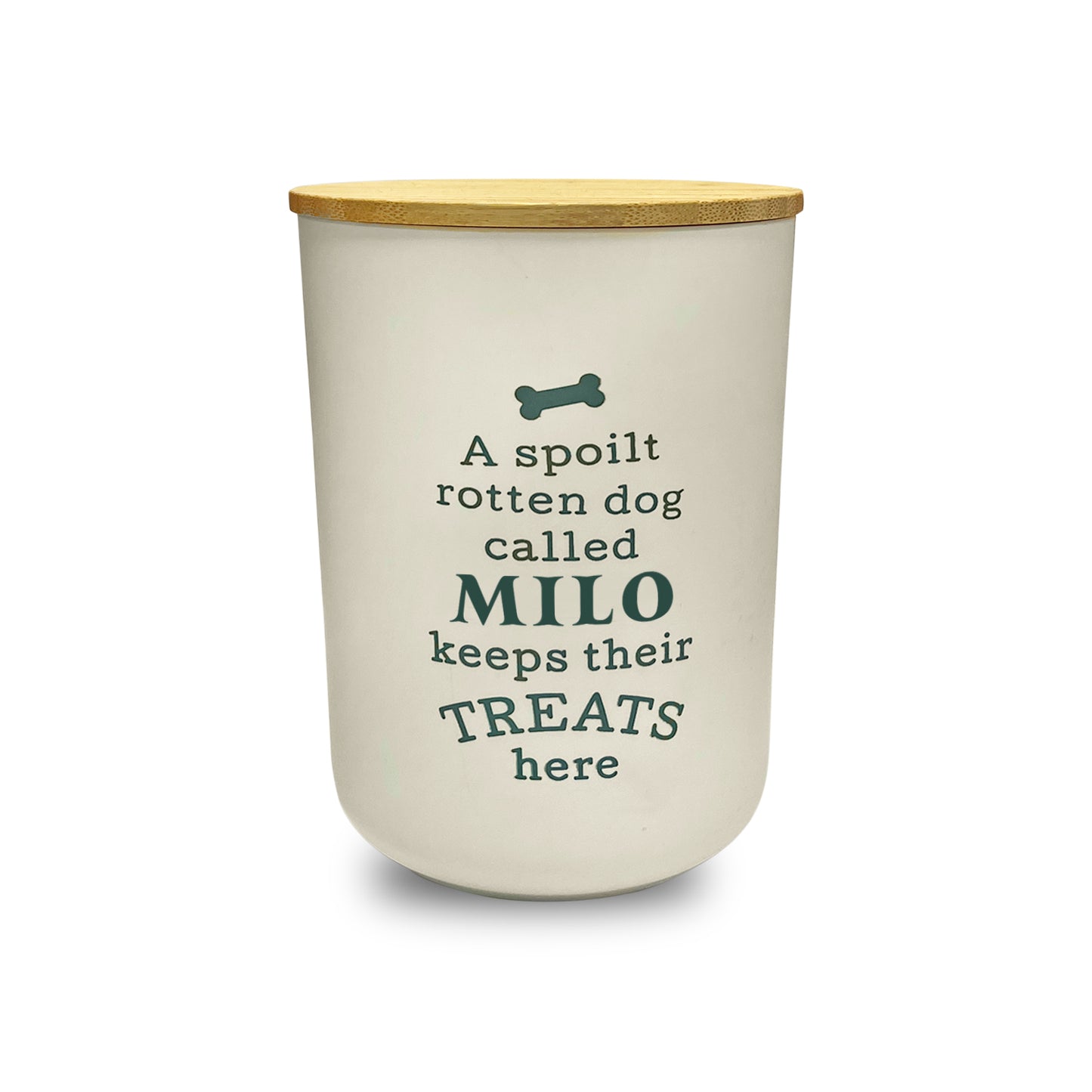 Dog Treat Jar White - Milo