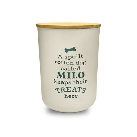 Dog Treat Jar White - Milo