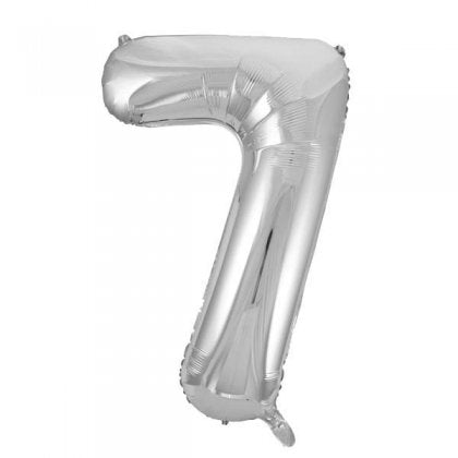 Number Balloon Silver - 7
