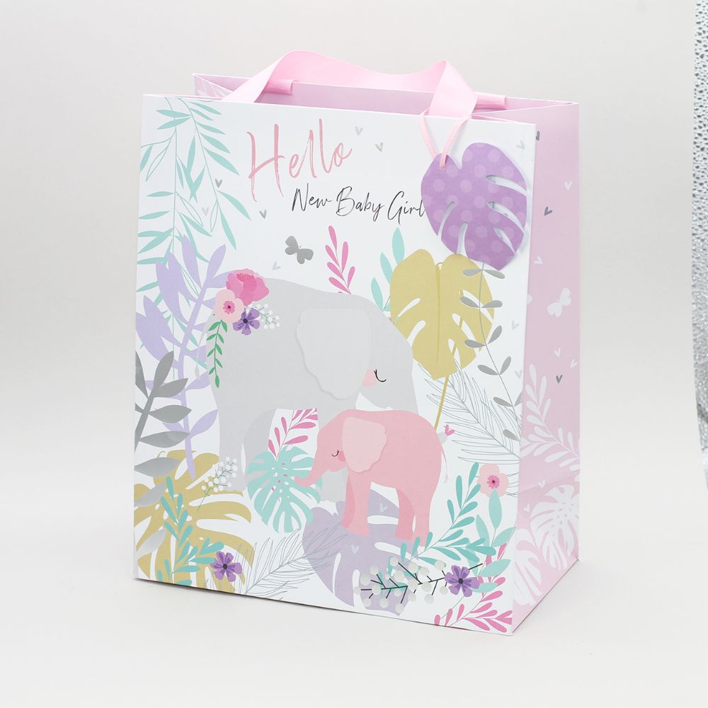 Belly Button Portrait Gift Bag Elephant Pink