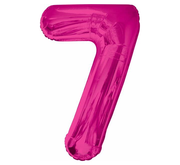 Number Balloon Pink - 7