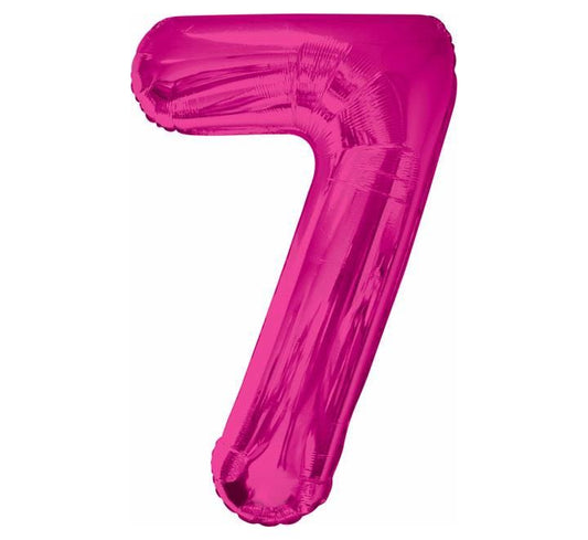 Number Balloon Pink - 7