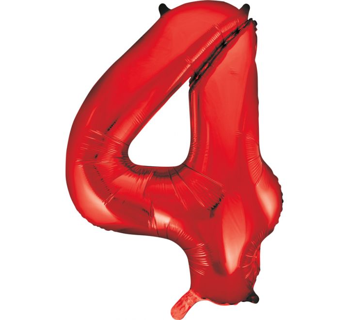 Number Balloon Red - 4