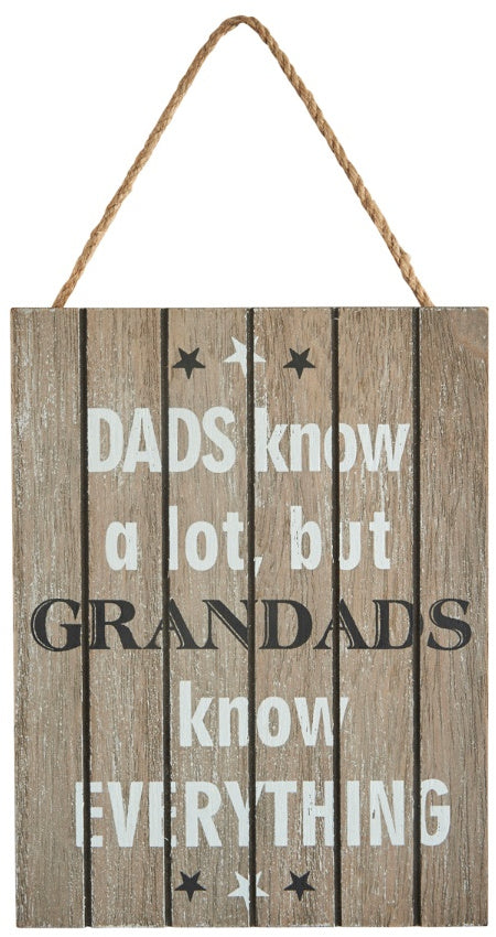 Grandads Know Everything Wooden Sign
