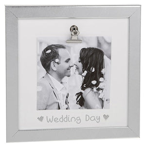Silver Clip Frame Wedding Day