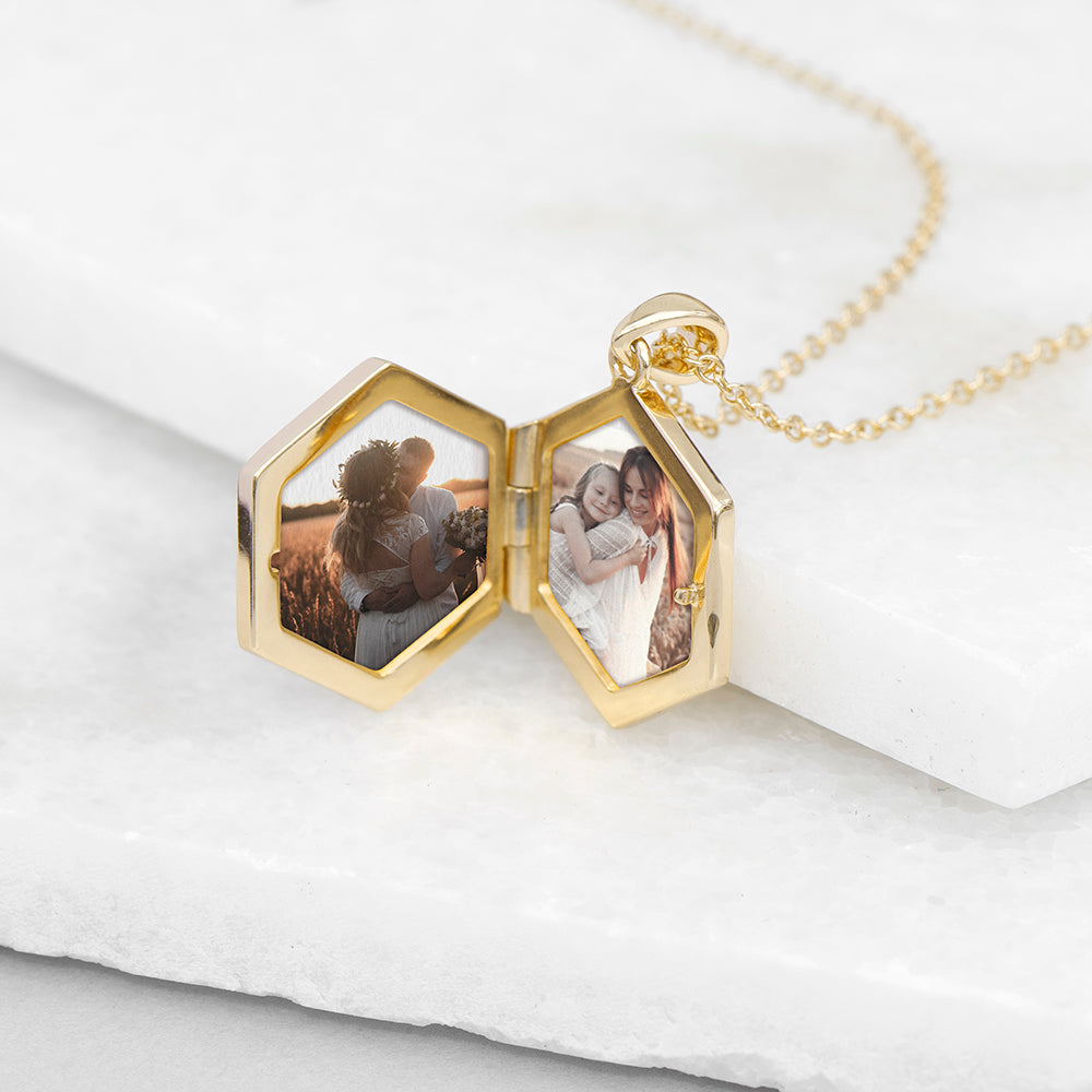 Personalised Hexagonal Photo Locket