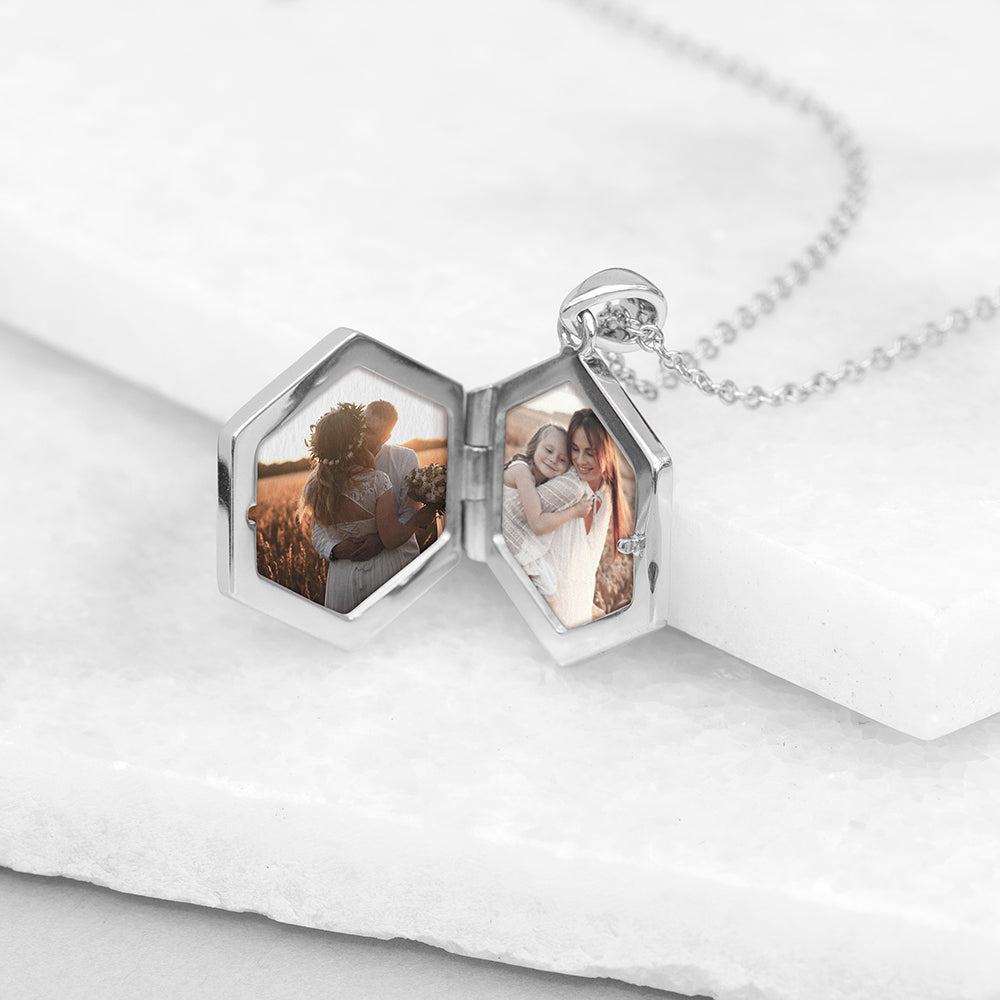 Personalised Hexagonal Photo Locket