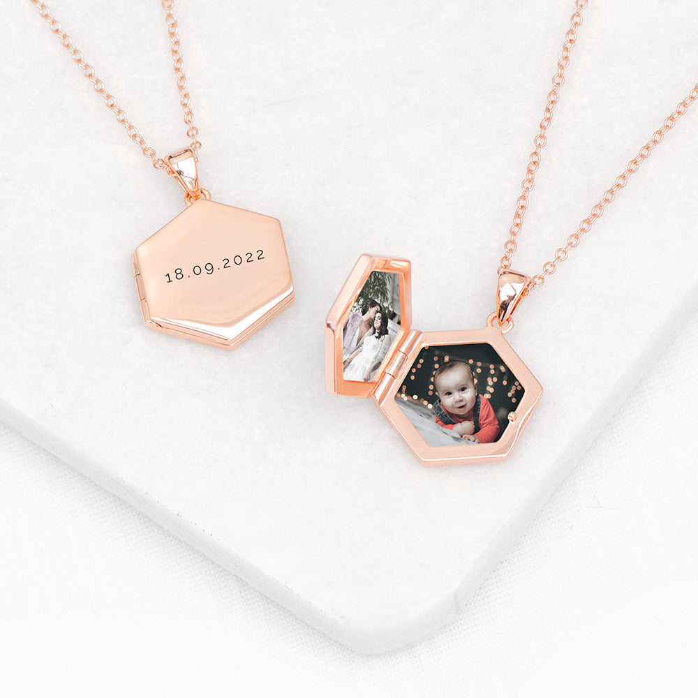 Personalised Hexagonal Photo Locket