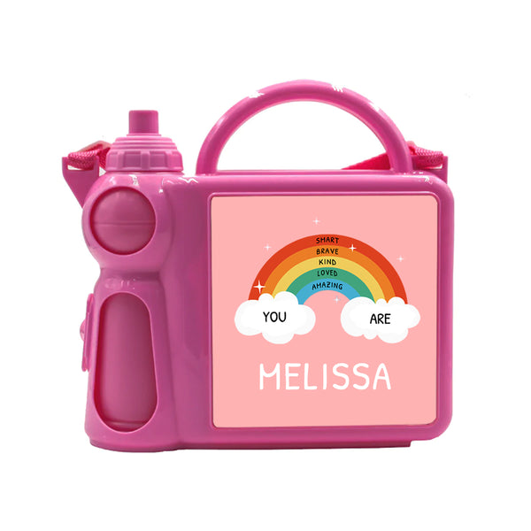 Personalised Kids Lunch Box With Water Bottle